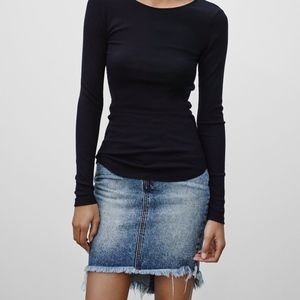 One Teaspoon | distressed denim jean skirt Y2K